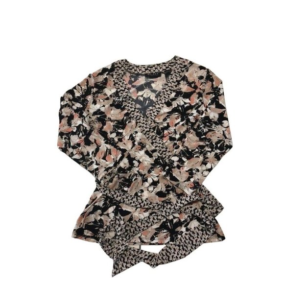 Axcess Faux Wrap Blouse Womens M Used - Picture 5 of 12